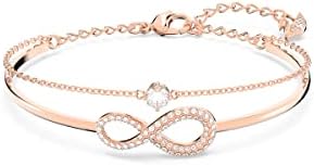 SWAROVSKI Infinity Twist Jewelry Collection, Bracelets & Necklaces, Rhodium & Rose Gold Tone Finish, Clear Crystals